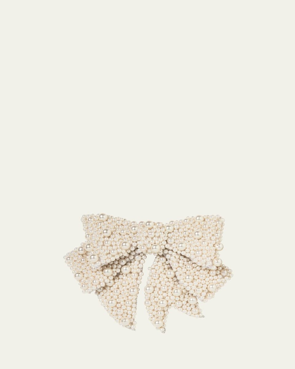 Bianca Pearly Bow Barrette